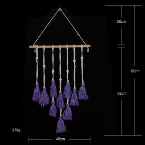 Atilady Bohemian hand woven cotton rope tapestry