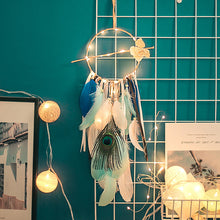 Ins Nordic Home Decor Wall Hanging Peacock Featcher  Dream Catcher for Living Room