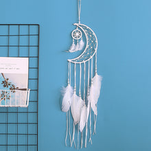 Moon Star Home Decor White Bohemia Feather Dream Catcher