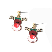 Artilady Women Girls Christmas Reindeer Earrings