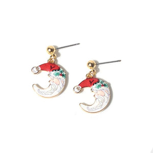 Artilady Women Girls Santa Claus Earrings