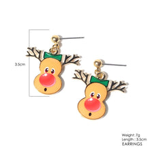 Artilady Women Girls Christmas Reindeer Earrings