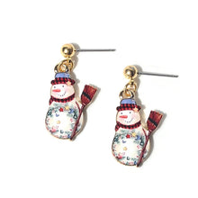 Artilady Women Girls Christmas Snowman Earrings