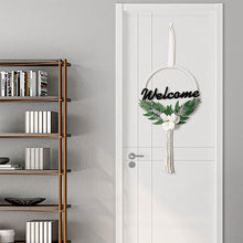 Macrame Welcome Door Sign Farmhouse Wreath Boho Home Decor  Wedding Backdrop Christmas