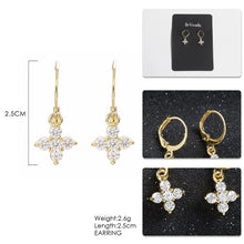 Artilady Women CZ Cross Earrings
