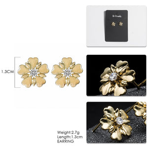 Artilady Women Flower Stud Earrings