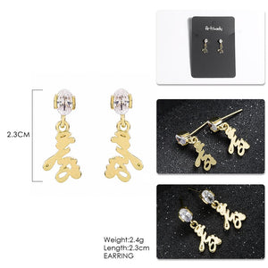 Artilady Women Gold Custom Earrings