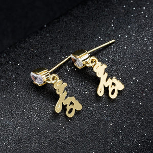 Artilady Women Gold Custom Earrings