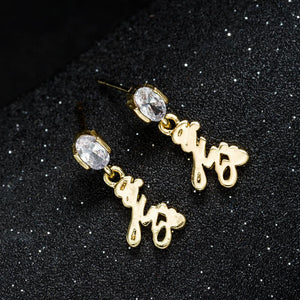 Artilady Women Gold Custom Earrings