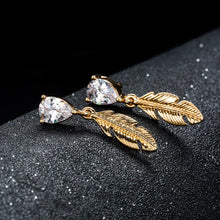 Artilady Women Gold Leaf Earrings