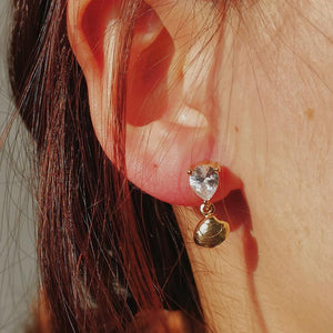Artilady Women Gold Shell Earrings