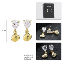Artilady Women Gold Shell Earrings