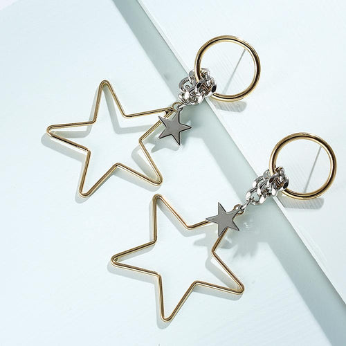 Artilady Women Gold Star Earrings