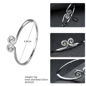 Artilady Women Silver Bangle Bracelet