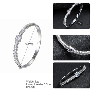 Artilady Women Silver Bangle Bracelet