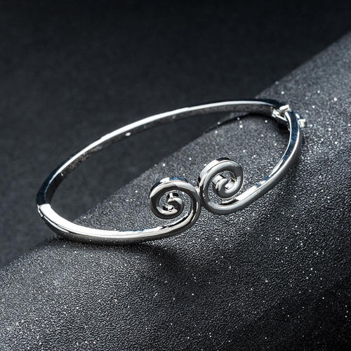 Artilady Women Silver Bangle Bracelet