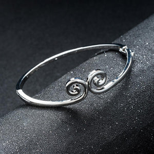 Artilady Women Silver Bangle Bracelet