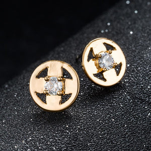 Artilady Women Round Stud Earrings
