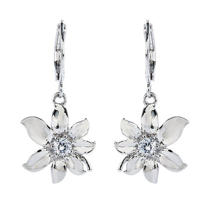 Artilady women Silver Flower Earrings