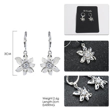 Artilady women Silver Flower Earrings