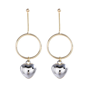 Artilady Women Hoop Heart Earrings