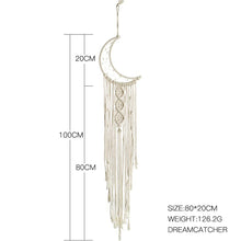 Atilady  Moon and Star Leaf Macrame Wall Hanging