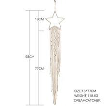 Atilady  Moon and Star Leaf Macrame Wall Hanging