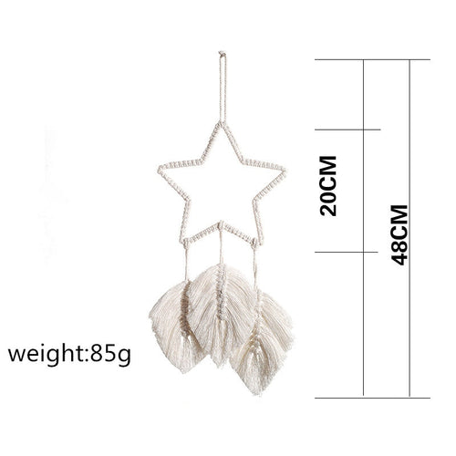 Artilady Handmade Star Leaf Macrame Wall Hanging