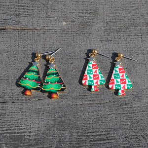 Artilady Women Girls Christmas Tree Earrings