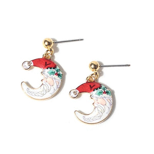 Artilady Women Girls Santa Claus Earrings