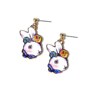 Artilady Women Girls Cute Rabbit Earrings