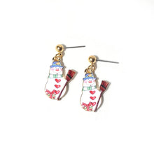 Artilady Women Girls Christmas Snowman Earrings